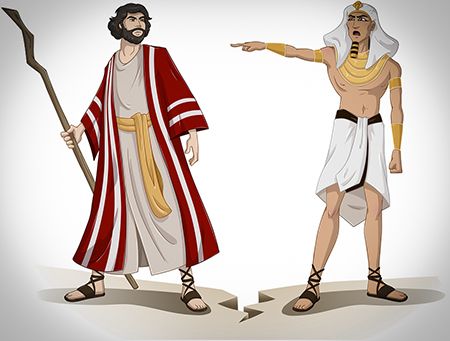 Pharaoh Sends Moses Away For Passover